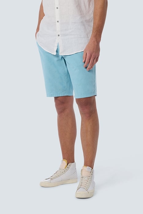 SHORT WITH LINEN GARMENT DYED AQUA 1