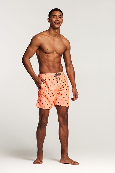 MEN SWIMSHORT SCRATCHED SHIWI PALM NEON ORANGE 3