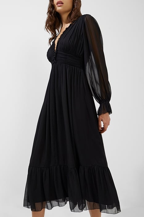 ES ALITA SOLID PLT L/S VNK DRS BLACK 3