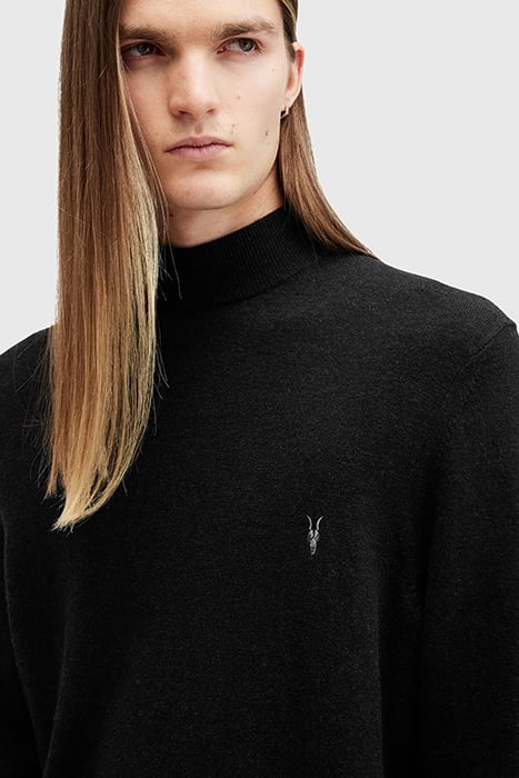 KILBURN MOCK NECK CINDER BLACK MARL 5