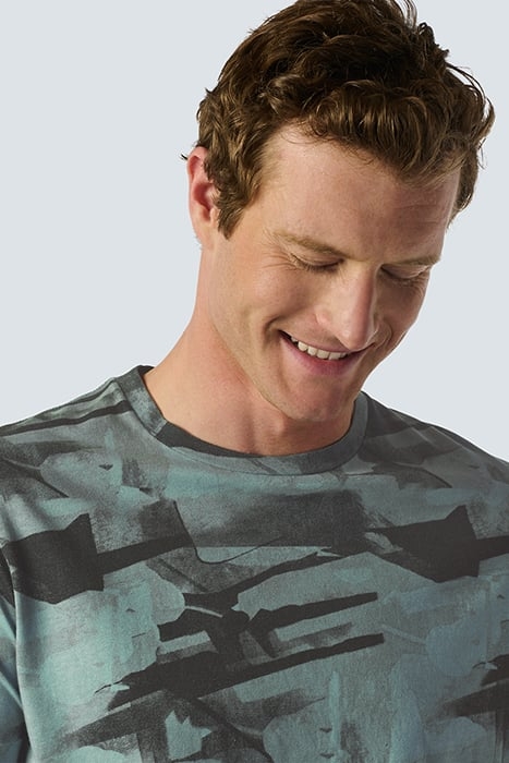 T-SHIRT CREWNECK ALLOVER PRINTED GARMENT DYED SKY 6