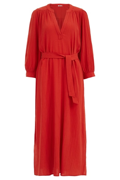 DRESS MID LENGTH FIRE RED 3