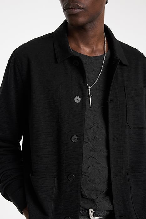 KENMARE LS CHORE JACKET WITH EARTH TEXTU BLACK 3