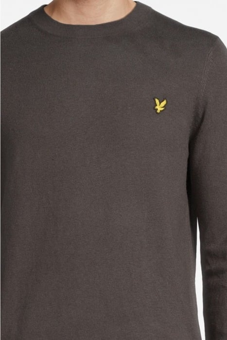 COTTON MERINO CREW NECK JUMPER GUNMETAL 4