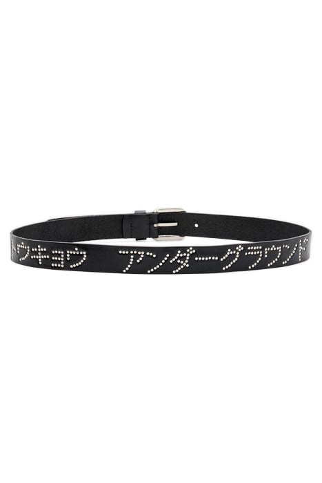 UNDERGRUND STUD BELT BLACK/DULL NICKEL 5