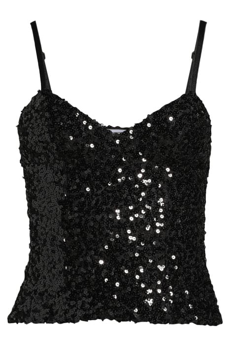 SEQUINNED-TULLE TOP BLACK 3