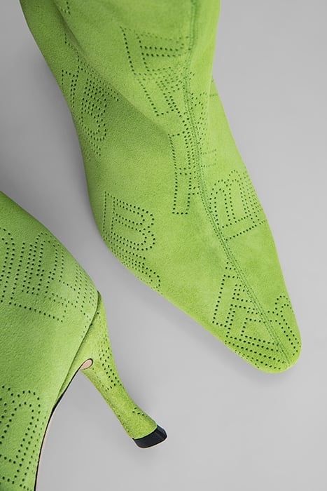 STEVIE 42 BRIGHT GREEN PERFORATED SUEDE LEATHER GREEN 4