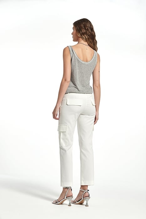STRETCH COTTON ANDREU TROUSERS WHITE 2