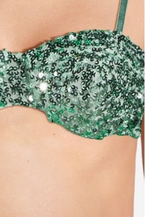 BRA WITH SEQUINS GREEN 5