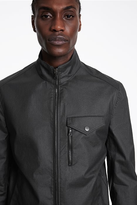 RACER JACKET WITH FLAP/ZIP CHEST PKT WEL BLACK 3