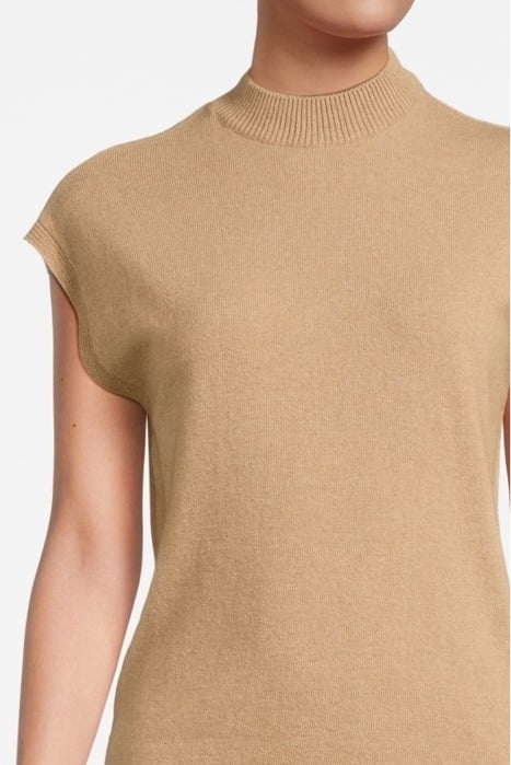 ANISE S/LESS TOP CAMEL 4