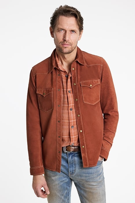 MASON WESTERN SHIRT JACKET BURNT CLAY 1