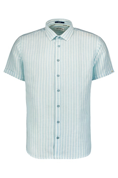 SHIRT SHORT SLEEVE STRIPES WITH LINEN SKY 1