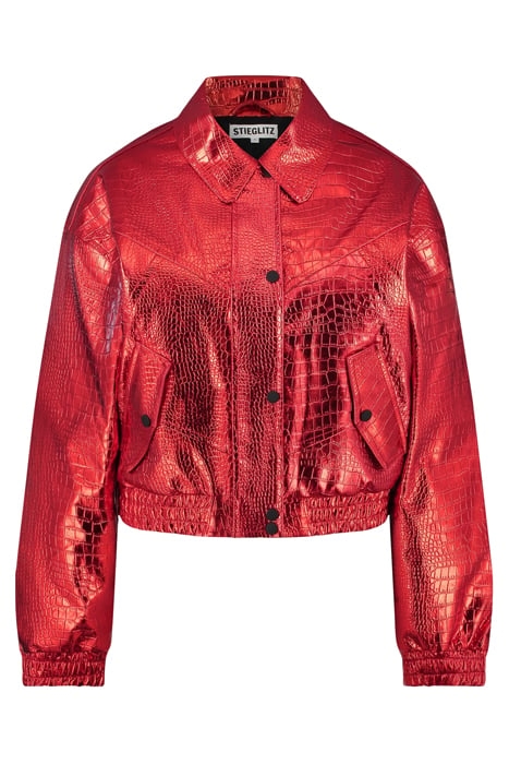 SNAKE BOMBER JACKET RED 2