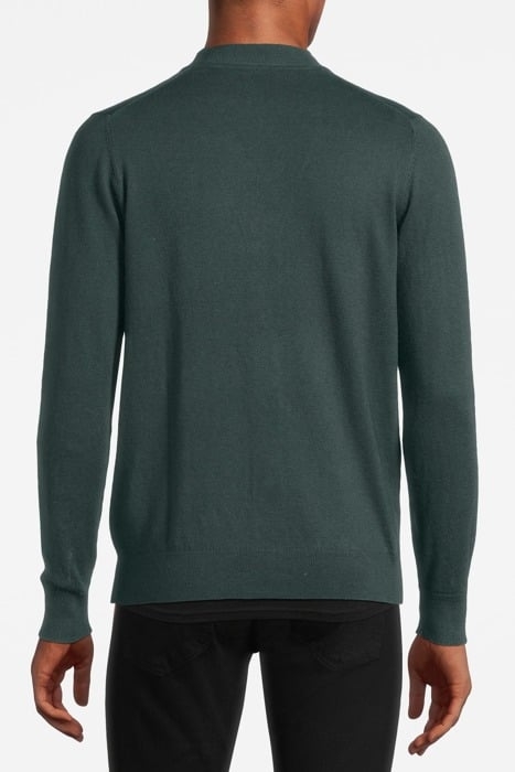 COTTON MERINO V NECK CARDIGAN ARGYLE TEAL 2