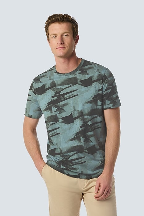 T-SHIRT CREWNECK ALLOVER PRINTED GARMENT DYED SKY 1