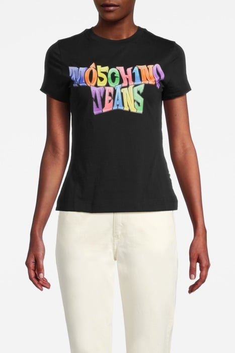 COLORFUL LOGO JERSEY T-SHIRT BLACK 1