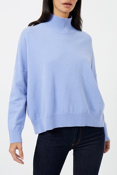 JEANIE VHARI SUST ROLL NK JMPR BLUE 1