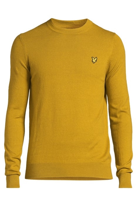 COTTON MERINO CREW NECK JUMPER ELLANESS GOLD 3