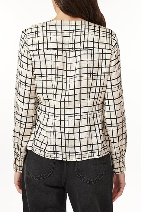 WRAP BLOUSE WHITE CAP GREY 2