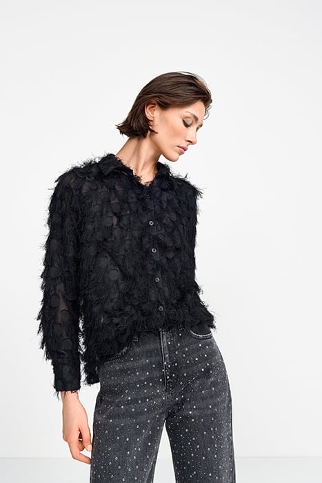 BLOUSE WITH STRUCTURE BLACK 1