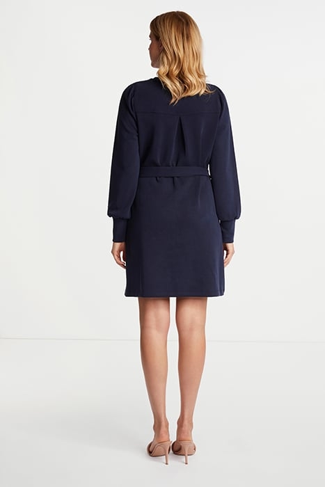 BELTED INTERLOCK MINI DRESS MIDNIGHT BLUE 3