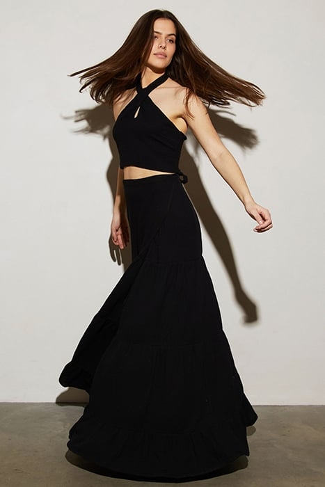 PALOMA WRAP SKIRT LONG BLACK 3