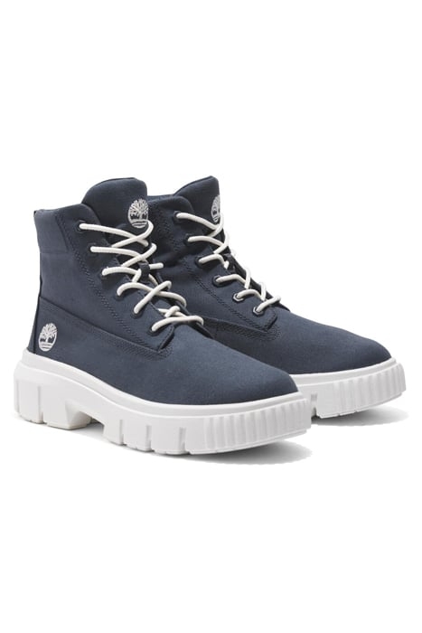GREYFIELD MID LACE UP BOOT DARK BLUE CANVAS 2
