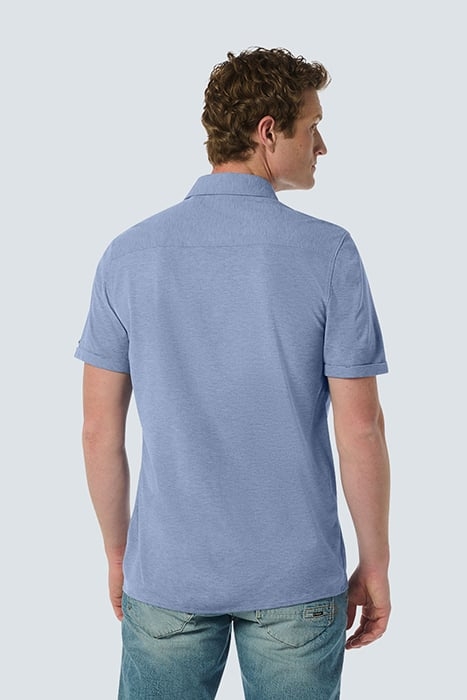 SHIRT SHORT SLEEVE JERSEY STRETCH MELANGE COBALT 2