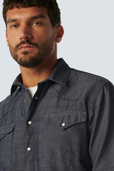 SHIRT DENIM LOOK WITH LINEN INDIGO 6