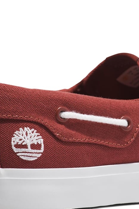 MYLO BAY LOW LACE UP SNEAKER DARK RED CANVAS 8