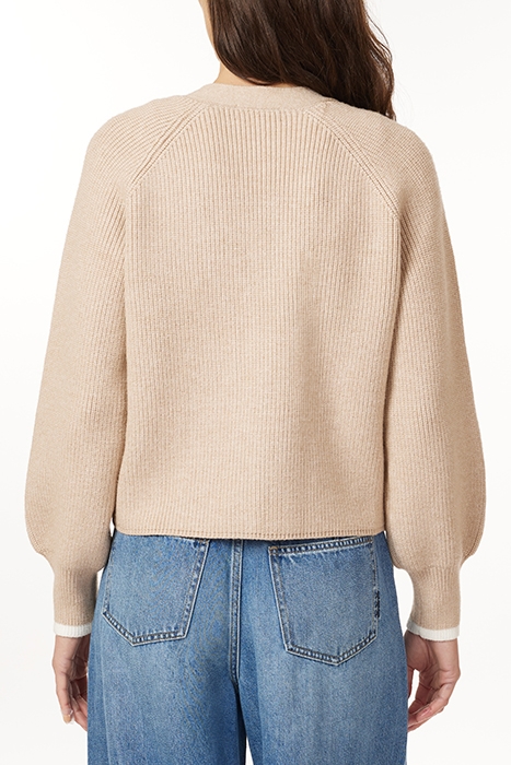 SWEATER CARDIGAN OATMEAL HEATHER 2