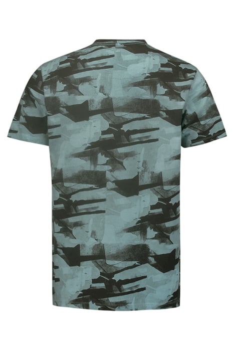 T-SHIRT CREWNECK ALLOVER PRINTED GARMENT DYED SKY 5