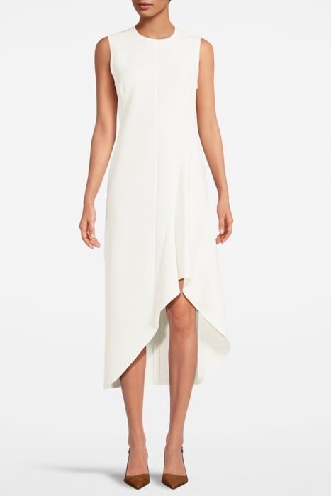 DRAPED MIDI DRESS WHITE 1