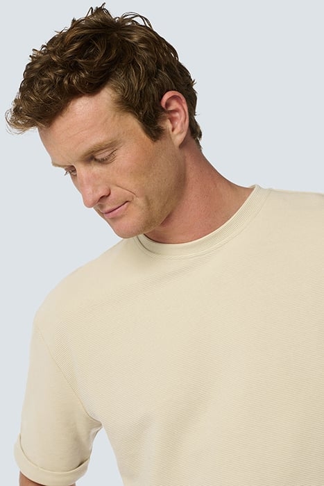 T-SHIRT CREWNECK SOLID JACQUARD CEMENT 6