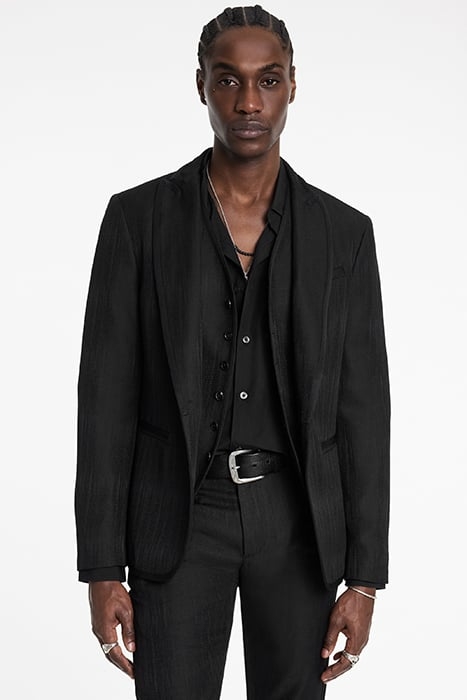 SLIM FIR BTN FRONT CLOSURE JACKET WITH S BLACK 1