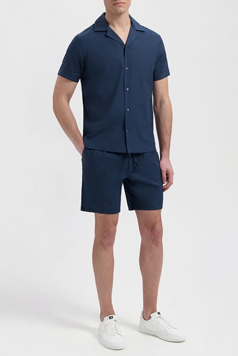 CARL | STRETCH LINEN SHORTS NAVY BLUE 1