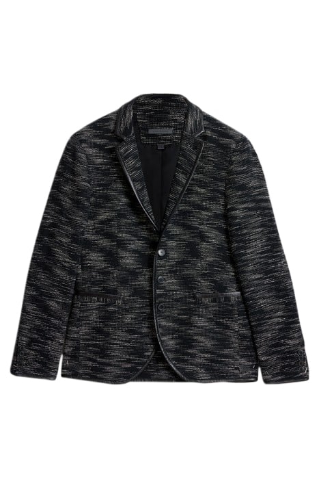 BINDED EDGE MULTI BUTTON SOFT JACKET NOIR 2