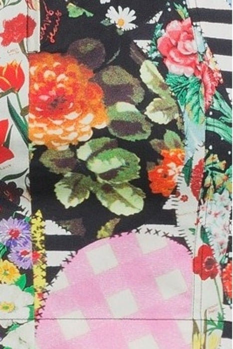 PEACE SIGN-MOTIF PANELLED MINIDRESS GREY 5