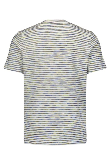 T-SHIRT CREWNECK MULTI COLOURED MELANGE STRIPES WHITE 5