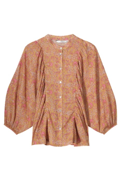 BLOUSE PETITE FLEUR PRINT SOFT CAMEL 4