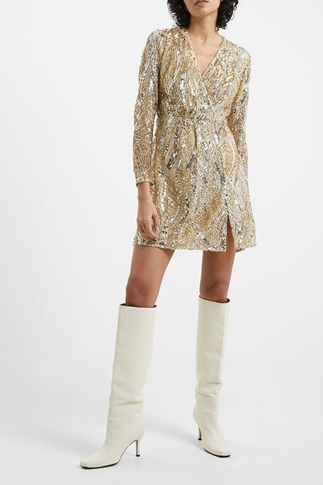 DENIZ EMBELLISHED LS MINI DRES BLACK 1