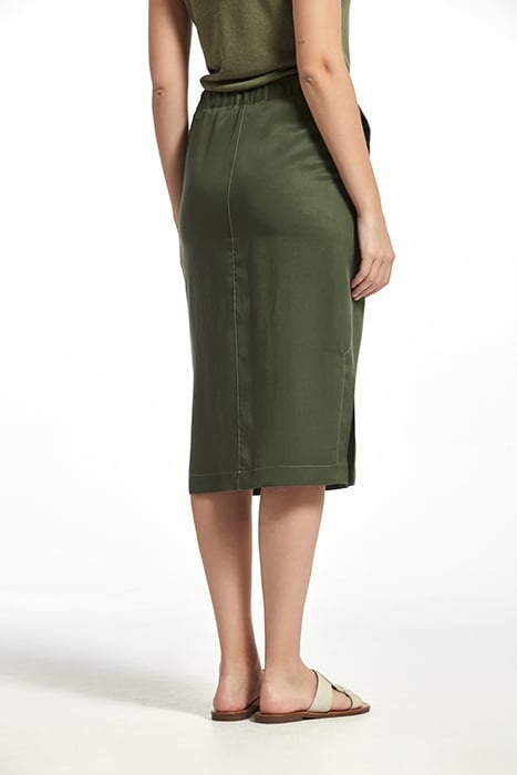 LYOCELL ARMO SKIRT KAKI STITCHES CAMEL 2