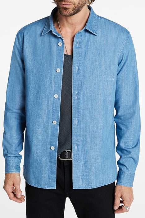 OVER SHIRT WITH STRAIGHT BOTTOM HEM HOR DUSTED BLUE 1