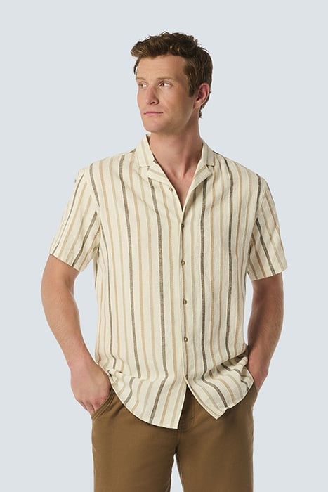 SHIRT SHORT SLEEVE 3 COLOURED STRIPES CEMENT 1