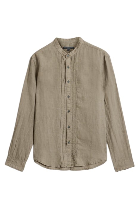 BRETT BAND COLLAR SHIRT HAZE 2