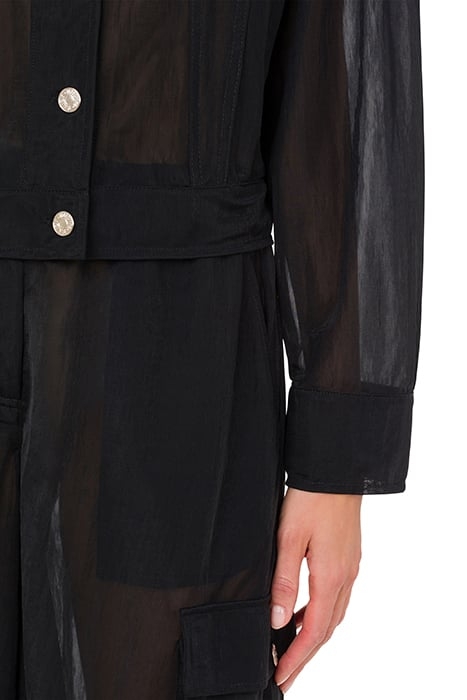 LIGHTWEIGHT NYLON JERSEY JACKET BLACK 4