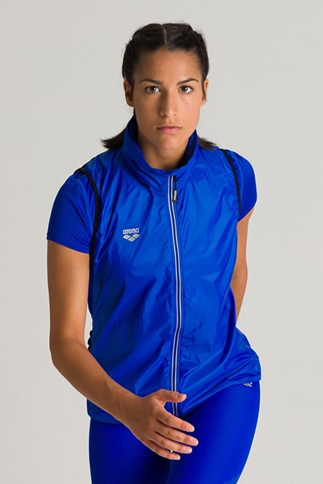 W GILET NEON BLUE-BLACK 1