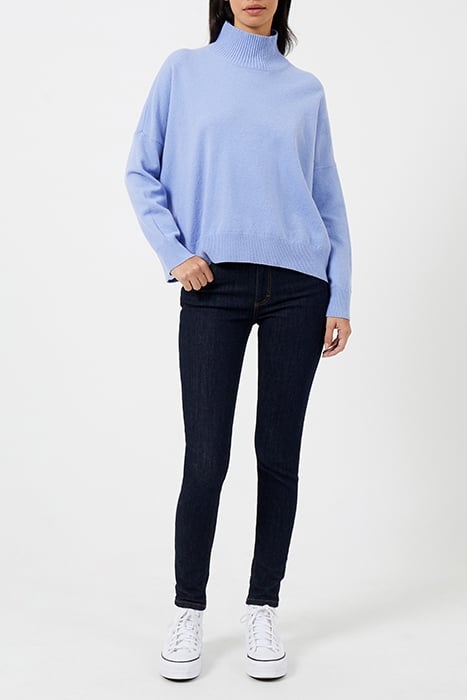 JEANIE VHARI SUST ROLL NK JMPR BLUE 2