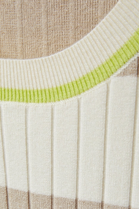 SPORTY STRIPE DRESS OATMEAL HEATHER STRIPE 6